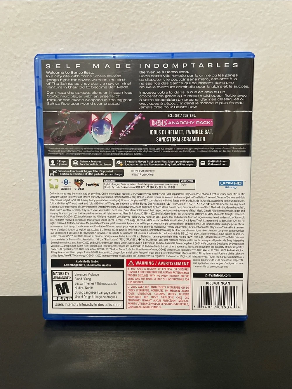 Saints Row Day One Edition PS5 PlayStation 5 Video Game Sony 2022
